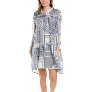 NWT Johnny Was Rinit Tunic Button Down Silk Dress Size L